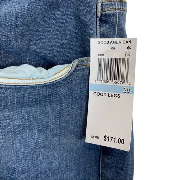 Good American Good Legs Jeans Womens Blue High Rise Denim Skinny NWT Size 20 - Picture 8 of 13